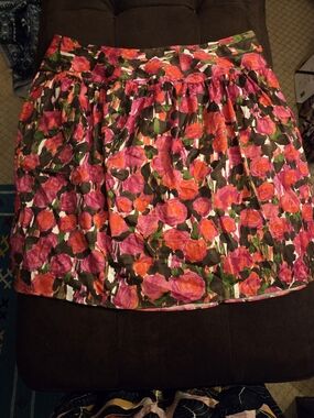 INC International Concepts Floral Peplum Mini Skirt in Pink & Orange NWT
